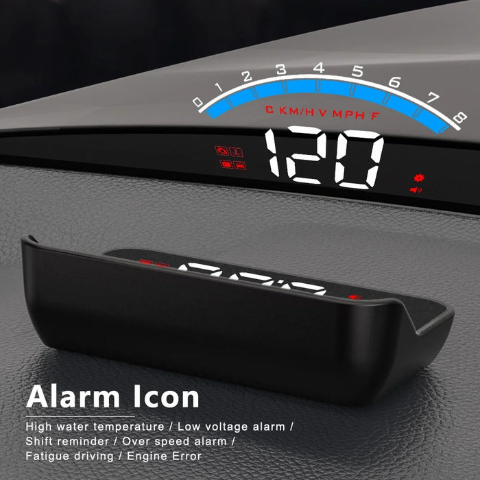 M6S Multifunctional 3.5 Inch Screen Head Up Display Car Electronic HUD Windshield Projector Overspeed Security Alarm - 4