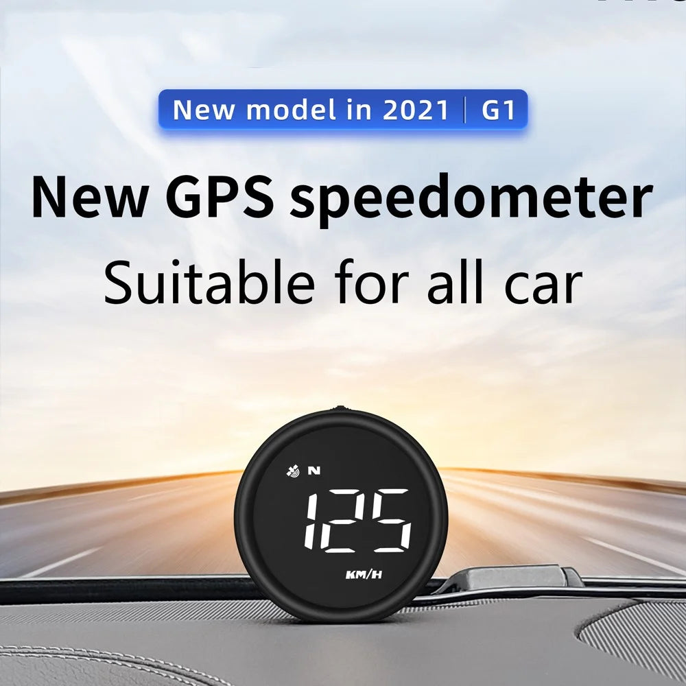 G1 Electronic Car Accessories HUD Head Up Display GPS Digital Auto Speedometer Overspeed Alarm Windshield Projector - White - 5