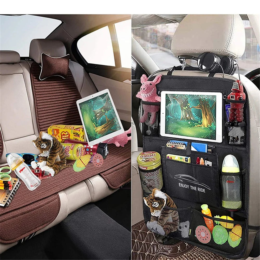 JINGDINGTAI TG-JJ004 Car Back Seat Hanging Storage Bag Oxford Cloth Phone Tablet Sundries Organizer - 4