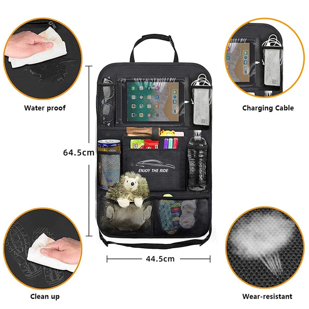 JINGDINGTAI TG-JJ004 Car Back Seat Hanging Storage Bag Oxford Cloth Phone Tablet Sundries Organizer - 7