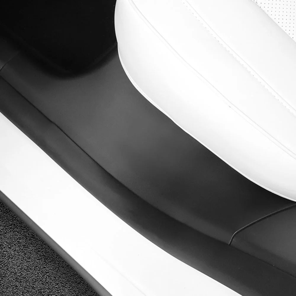 For Tesla Model Y 1 Pair of ABS Door Sill Guards Rear Door Entry Guards Mat Car Interior Accessories - 5