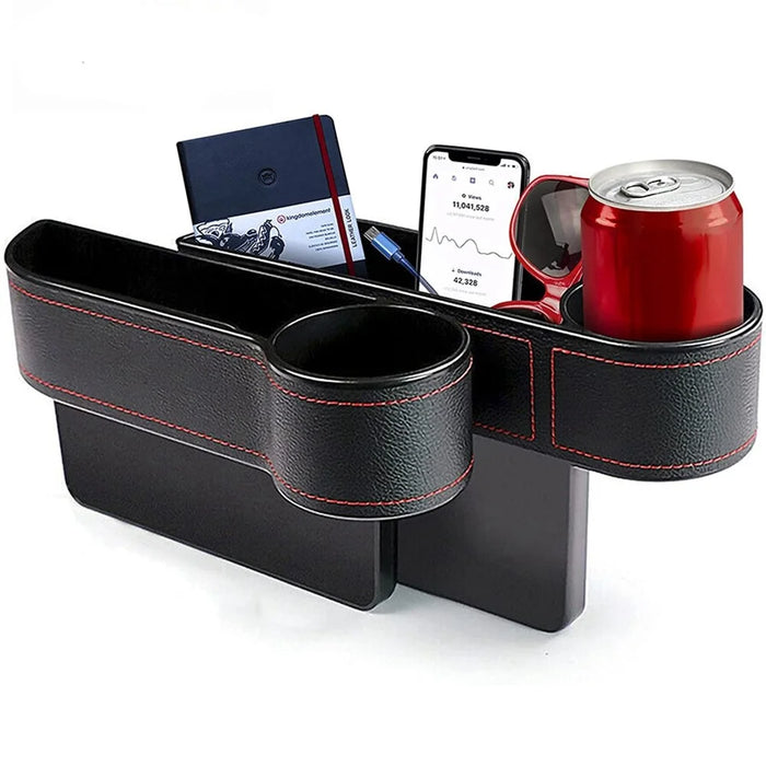 AC-ON-041 Car Seat Seam Storage Box Multifunctional Seat Gap Organizer Phone Beverage Cup Holder - Driver Side - 5