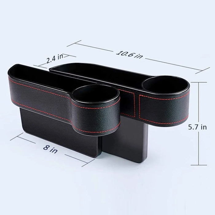AC-ON-041 Car Seat Seam Storage Box Multifunctional Seat Gap Organizer Phone Beverage Cup Holder - Driver Side - 6