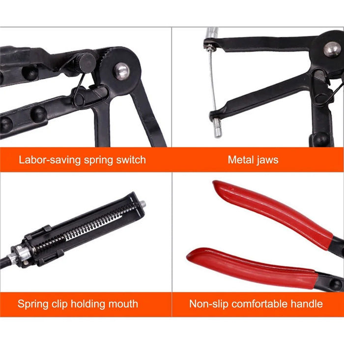 Flexible Wire Long Reach Hose Clamp Pliers Hose Clamp Removal Hand Tool Car Repair Tool - 5