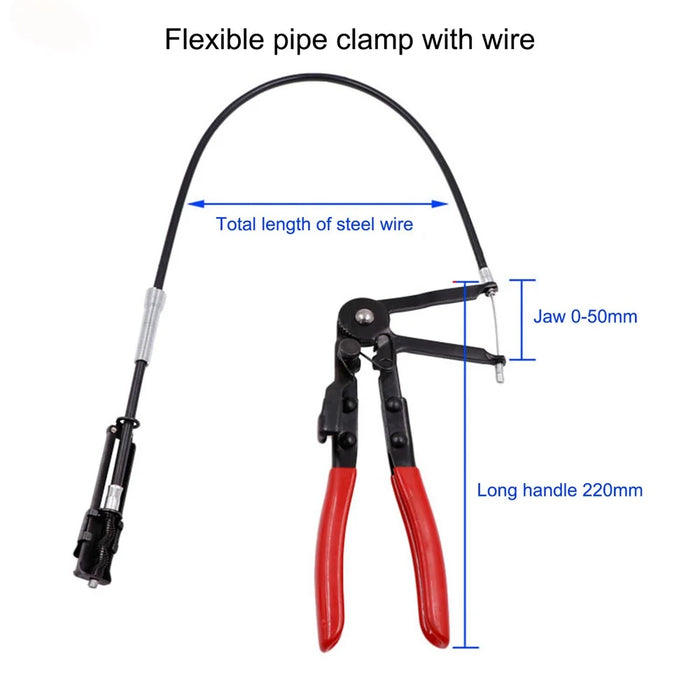 Flexible Wire Long Reach Hose Clamp Pliers Hose Clamp Removal Hand Tool Car Repair Tool - 6