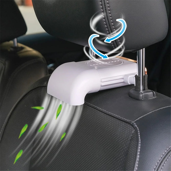 TRASAN F405 Car Seat Back USB Fan Creative Cooling Fan with 3-Speed Adjustable Wind for Car Inner Supplies - Black - 5
