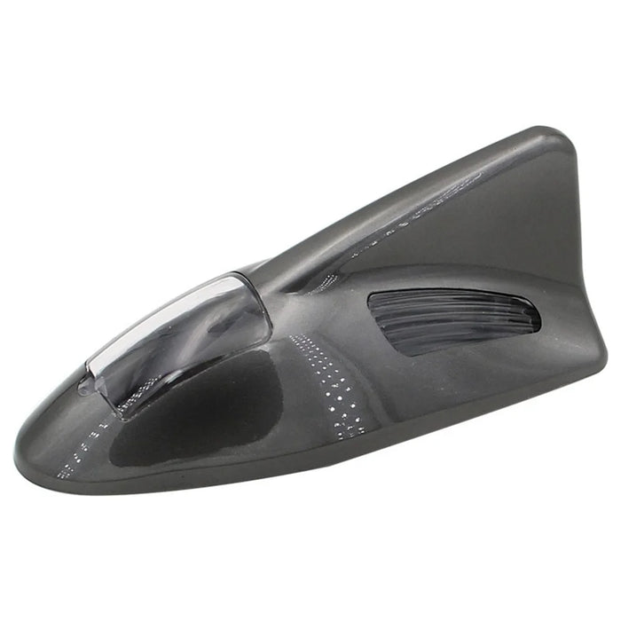 TRASAN D03 Solar Car Roof Shark Fin Antenna Flashing LED Warning Light Vehicle Decorative Lamp - Grey - 1
