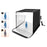 25cm Portable Photo Studio Light Box LED Photography Tent with 3 Color Ring Light - 1