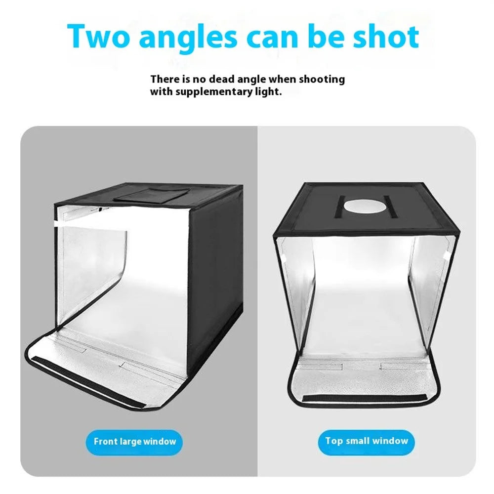 30cm Portable Photo Studio Light Box LED Photography Tent with 3 Color Ring Light - 3