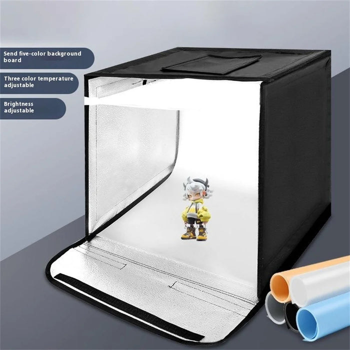 40cm Portable Photo Studio Light Box LED Photography Tent with 3 Color Ring Light - 2