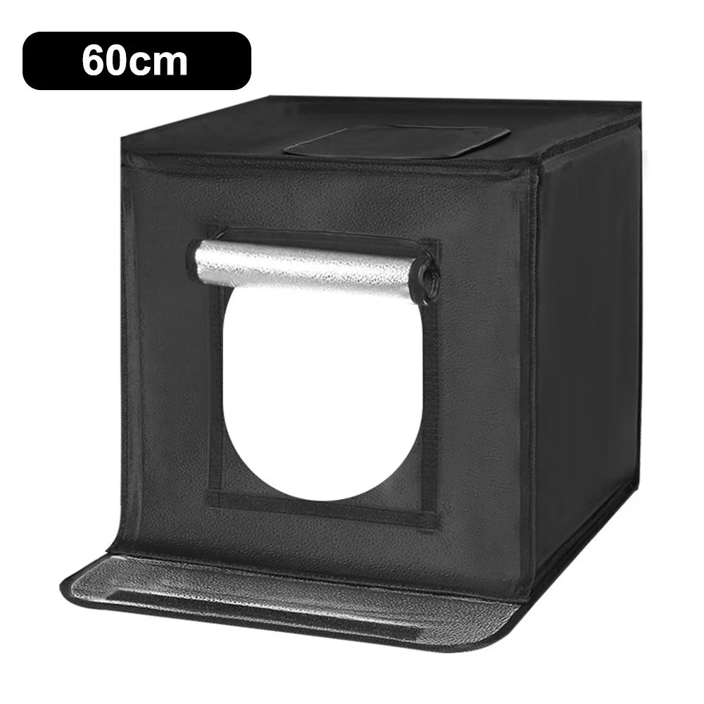 60cm Foldable Photo Studio Mini Light Box LED Photography Tent with 2 Light Panels - 1
