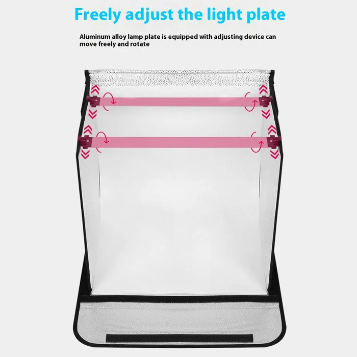 60cm Foldable Photo Studio Mini Light Box LED Photography Tent with 2 Light Panels - 3