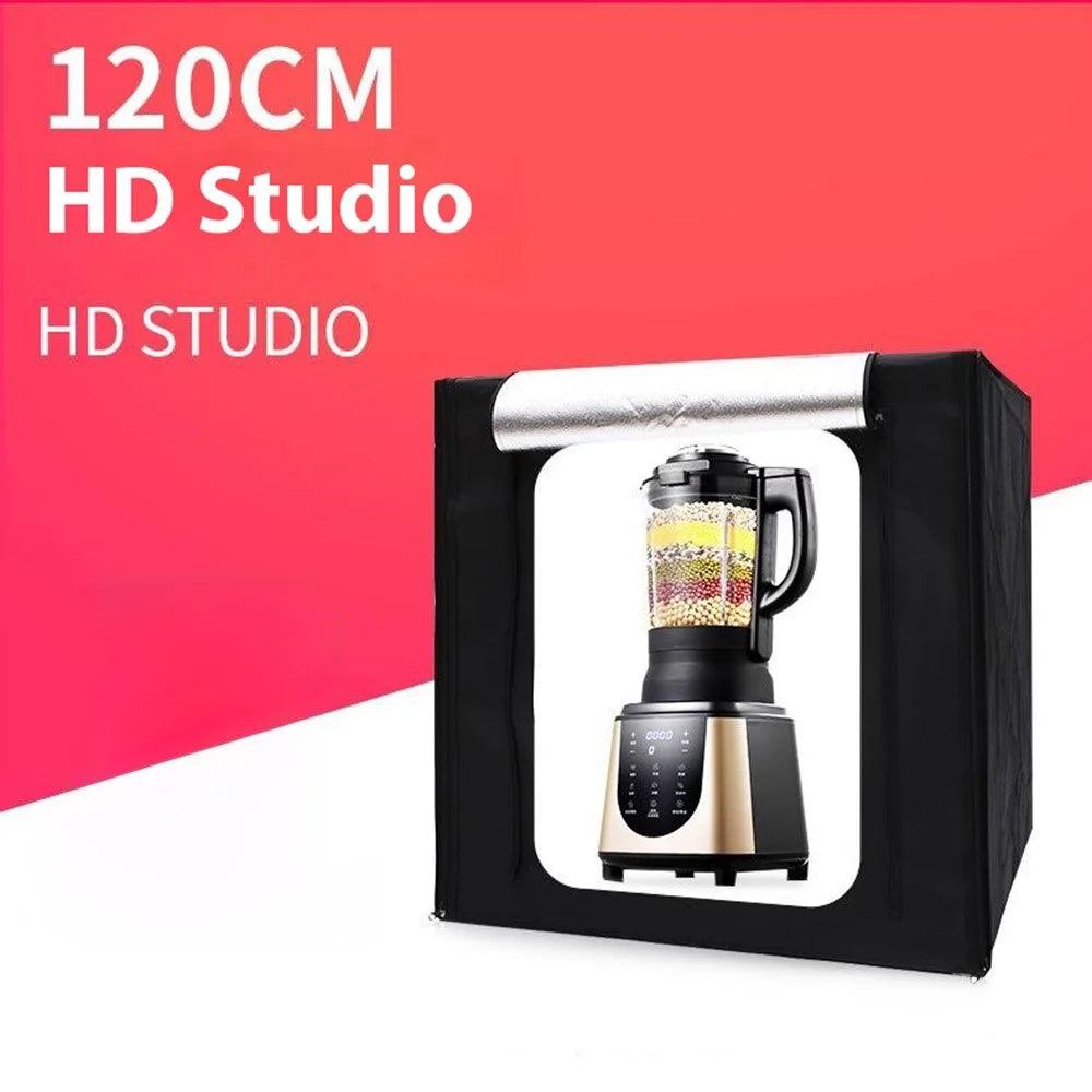 120cm Photo Studio Light Box Kit with Photography Tent LED Light and Background Board - EU Plug - 2