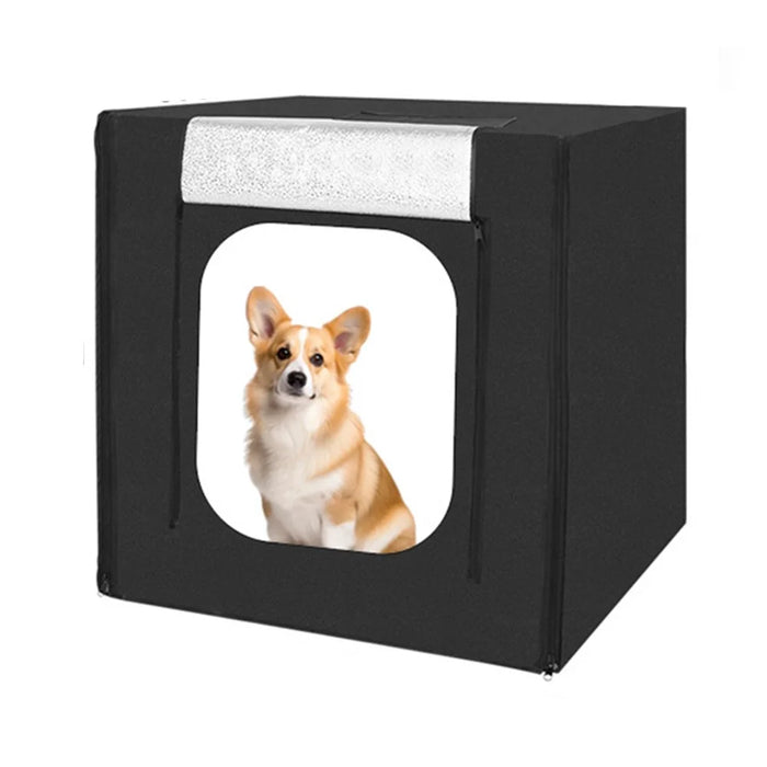 60cm Portable Photo Studio Box 3 LED Light Panels Dimmable Photography Lighting Kit - US Plug - 1