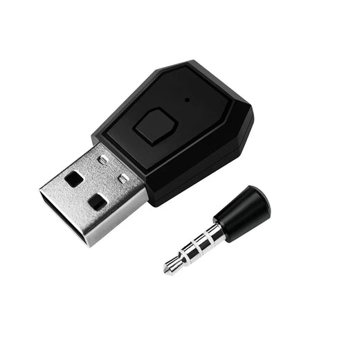 USB 2.0 Headphone Microphone Bluetooth-compatible 4.0 Dongle with 3.5mm Adapter for PS4 - 1