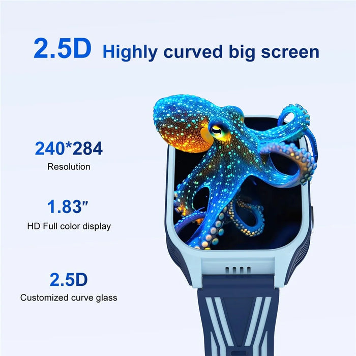 DH18 1.83-inch 4G Children Smart Watch Student 4G Calling SOS Camera Game Watch - Pink - 4