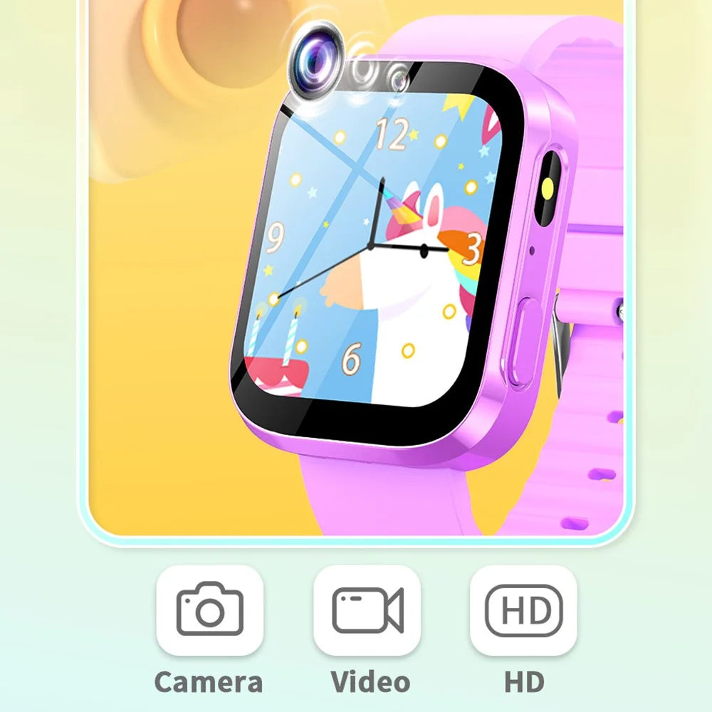 A21 1.5 Inch Touch Screen Kids Smart Watch with 30 Games Pedometer Habit Tracking Camera Watch - Pink - 6