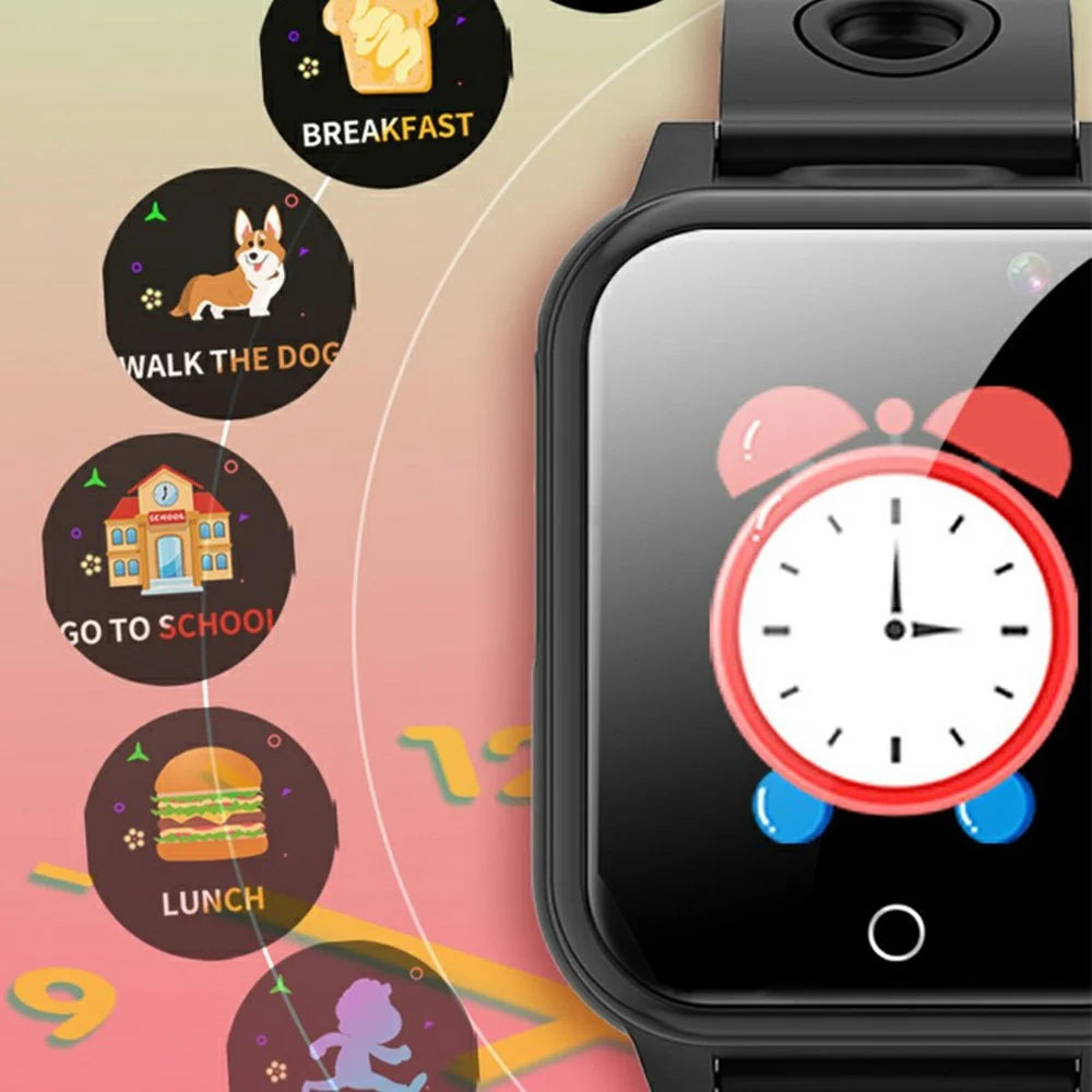 A9 1.54 Inch Touch Screen Kids Smart Watch Built In Games Habit Tracking Dual Camera Watch with Flashlight - Black - 6