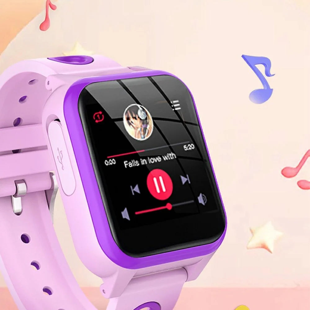 A9 1.54 Inch Touch Screen Kids Smart Watch Built In Games Habit Tracking Dual Camera Watch with Flashlight - Black - 7