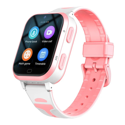 A73E 1.69 Inch Touch Screen 4G Video Call Smart Watch for Kids Real Time GPS Tracking Wristwatch with SOS Button - Pink - 1