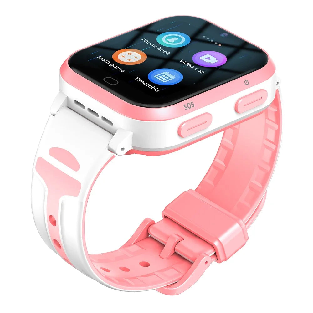 A73E 1.69 Inch Touch Screen 4G Video Call Smart Watch for Kids Real Time GPS Tracking Wristwatch with SOS Button - Pink - 2