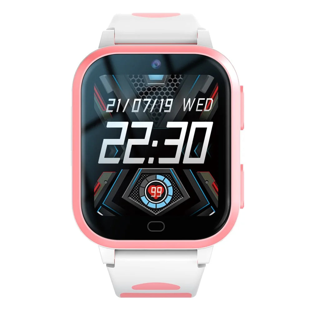 A73E 1.69 Inch Touch Screen 4G Video Call Smart Watch for Kids Real Time GPS Tracking Wristwatch with SOS Button - Pink - 3