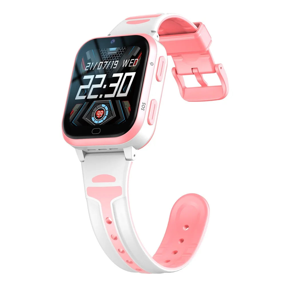 A73E 1.69 Inch Touch Screen 4G Video Call Smart Watch for Kids Real Time GPS Tracking Wristwatch with SOS Button - Pink - 5