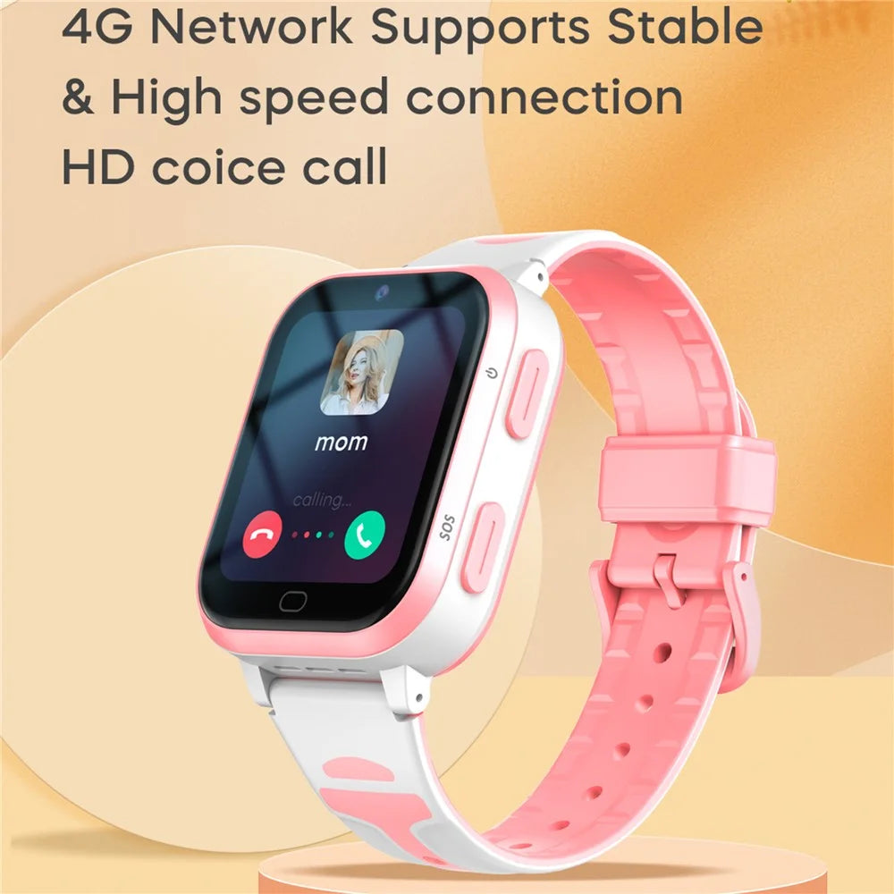 A73E 1.69 Inch Touch Screen 4G Video Call Smart Watch for Kids Real Time GPS Tracking Wristwatch with SOS Button - Pink - 7
