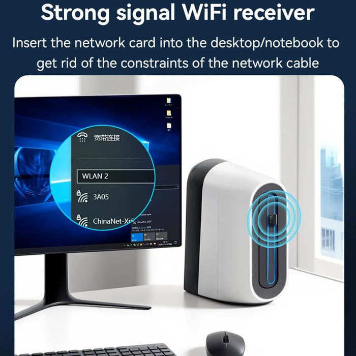 YESIDO WP10 WiFi4 Dongle 150Mbps High Speed USB Wireless Adapter with Built In Antenna - 4