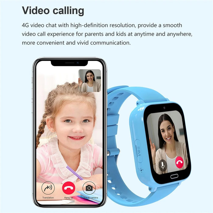 A10 1.83 Inch 4G Video Call Children Smart Watch Waterproof SOS Emergency GPS Tracker (Europe  /  Asian  /  Africa Version) - Blue - 6