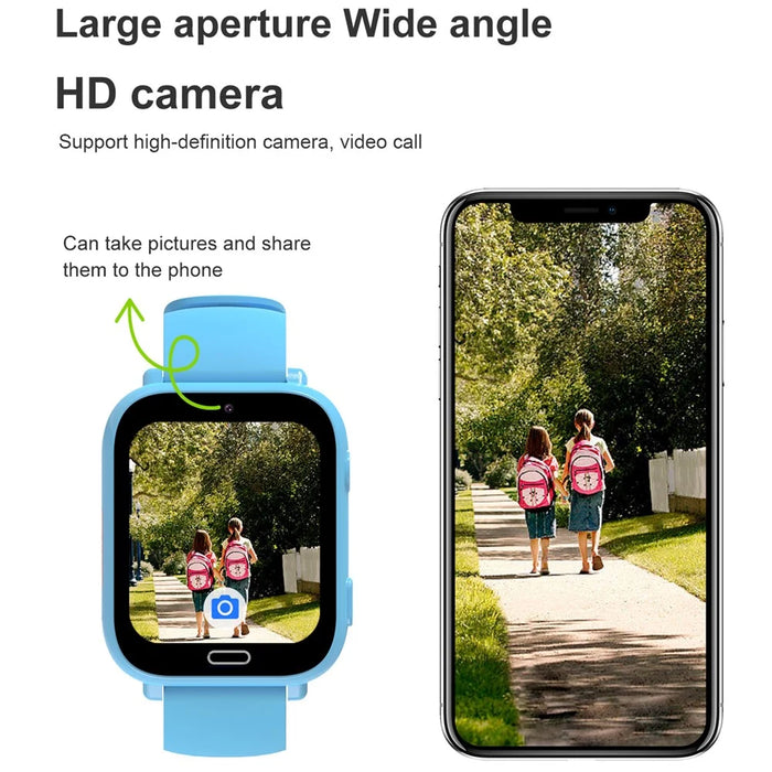 A10 1.83 Inch 4G Video Call Children Smart Watch Waterproof SOS Emergency GPS Tracker (Europe  /  Asian  /  Africa Version) - Blue - 7