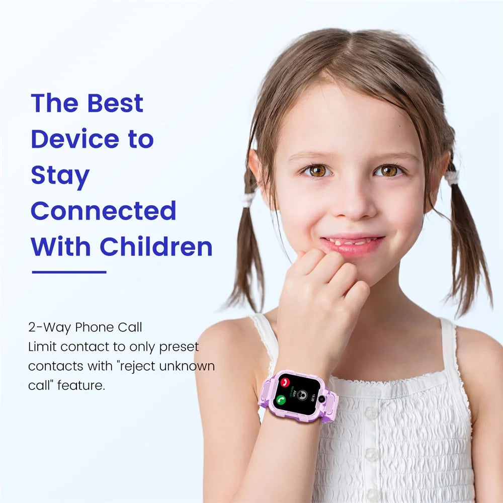 DH15S 1.83 Inch 4G Calling Kids Smart Watch SOS GPS Tracker Built In LED Flashlight (Europe  /  Asian  /  Africa Version) - Blue - 5
