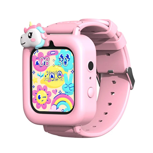 K90 1.83 Inch Touch Screen Kids Smart Watch Built In 36 Games Video Recorder Music Player with Flashlight - Pink - 1