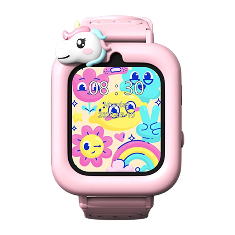 K90 1.83 Inch Touch Screen Kids Smart Watch Built In 36 Games Video Recorder Music Player with Flashlight - Pink - 2