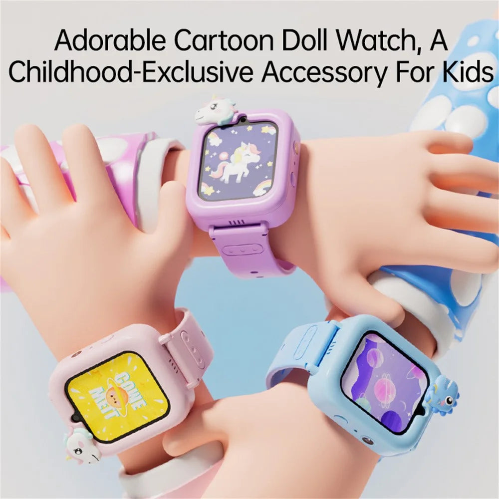 K90 1.83 Inch Touch Screen Kids Smart Watch Built In 36 Games Video Recorder Music Player with Flashlight - Pink - 5
