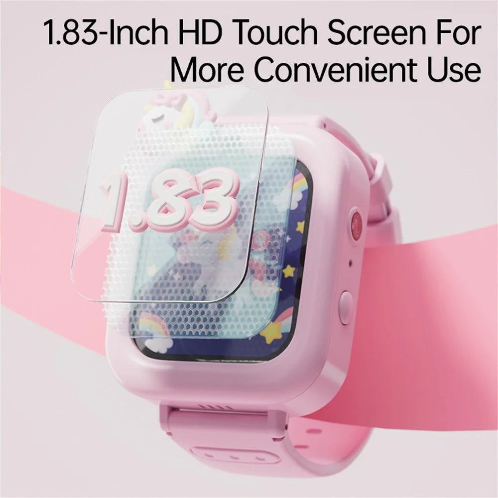 K90 1.83 Inch Touch Screen Kids Smart Watch Built In 36 Games Video Recorder Music Player with Flashlight - Pink - 6
