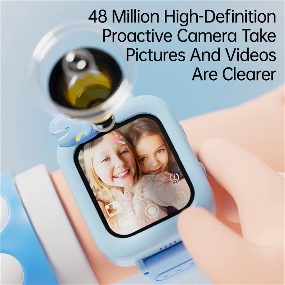 K90 1.83 Inch Touch Screen Kids Smart Watch Built In 36 Games Video Recorder Music Player with Flashlight - Pink - 7