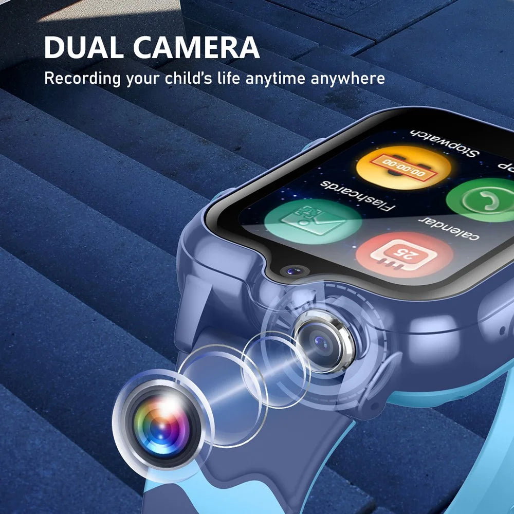 Android 8.1 Kids Smart Watch 1GB + 8GB GPS Tracking 2MP Camera Sports Watch Support Whatsapp - Pink - 6