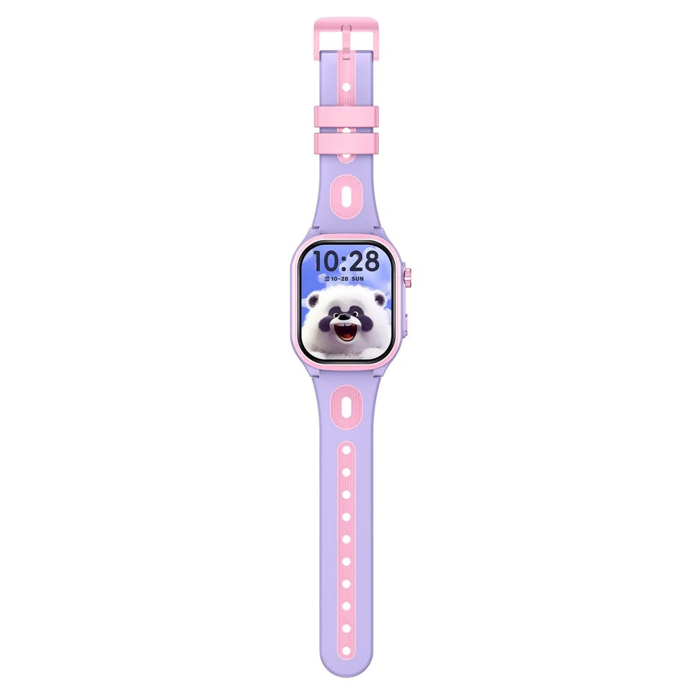 D18 2.0 Inch 4G Kids Smart Watch SOS Call Hidden Retractable Camera (Europe  /  Asia  /  Africa Version) - Purple - 5