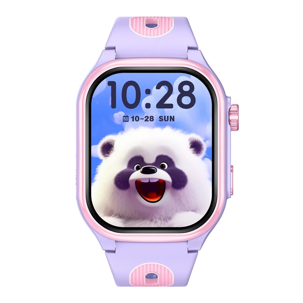 D18 2.0 Inch 4G Kids Smart Watch SOS Call Hidden Retractable Camera (Europe  /  Asia  /  Africa Version) - Purple - 6