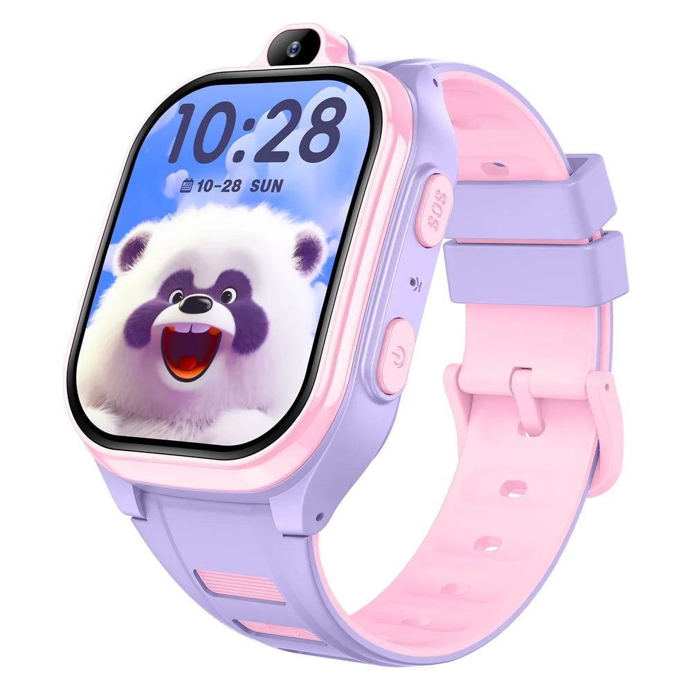 D19 2.0 Inch 4G Kids Smart Watch SOS Call 2GB RAM 16GB ROM GPS Tracker (Europe  /  Asia  /  Africa Version) - Purple - 1