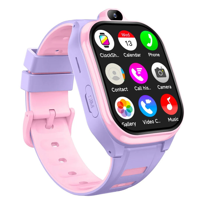 D19 2.0 Inch 4G Kids Smart Watch SOS Call 2GB RAM 16GB ROM GPS Tracker (Europe  /  Asia  /  Africa Version) - Purple - 2