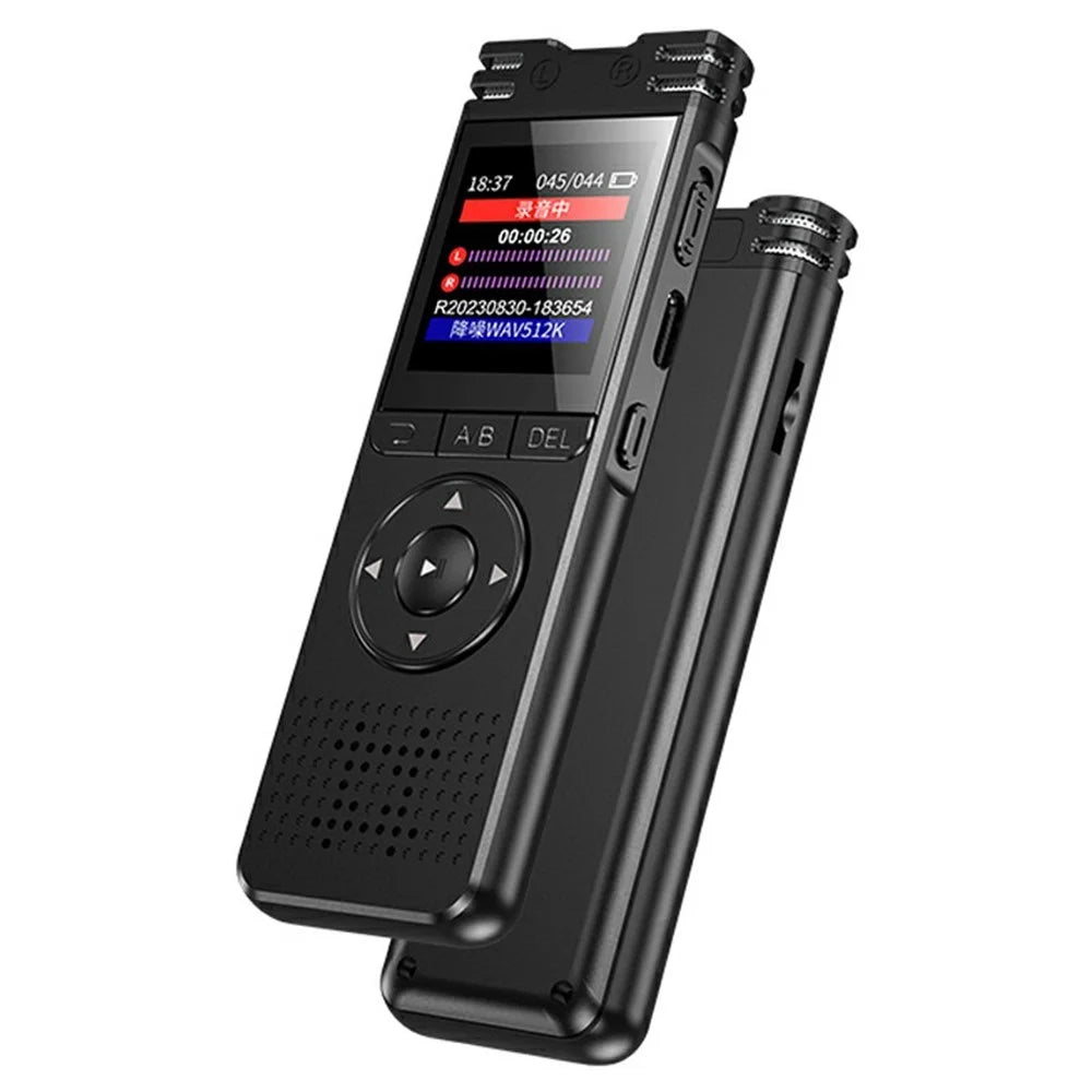 8828 Portable Noise Reduction Voice Recorder 6D Mic 360° Pickup Recording Pen with MP3 Function for Students Meetings - 1