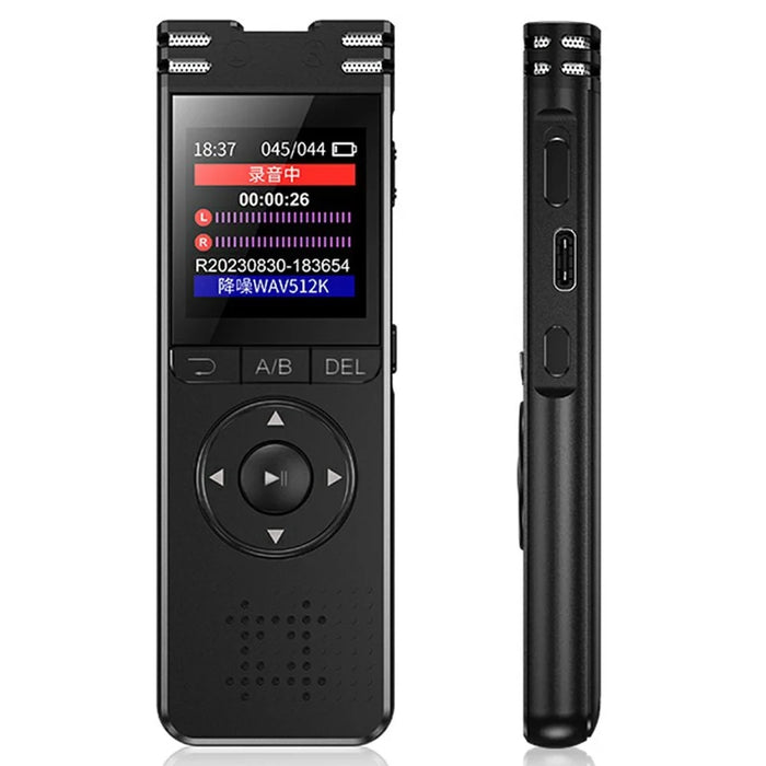 8828 Portable Noise Reduction Voice Recorder 6D Mic 360° Pickup Recording Pen with MP3 Function for Students Meetings - 3