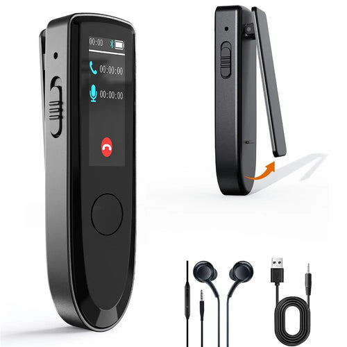 D1 Portable Lapel Recorder ENC Noise Reduction 32GB Voice Recorder with Speaker Bluetooth-Compatible for Students Class Business Meeting - 1