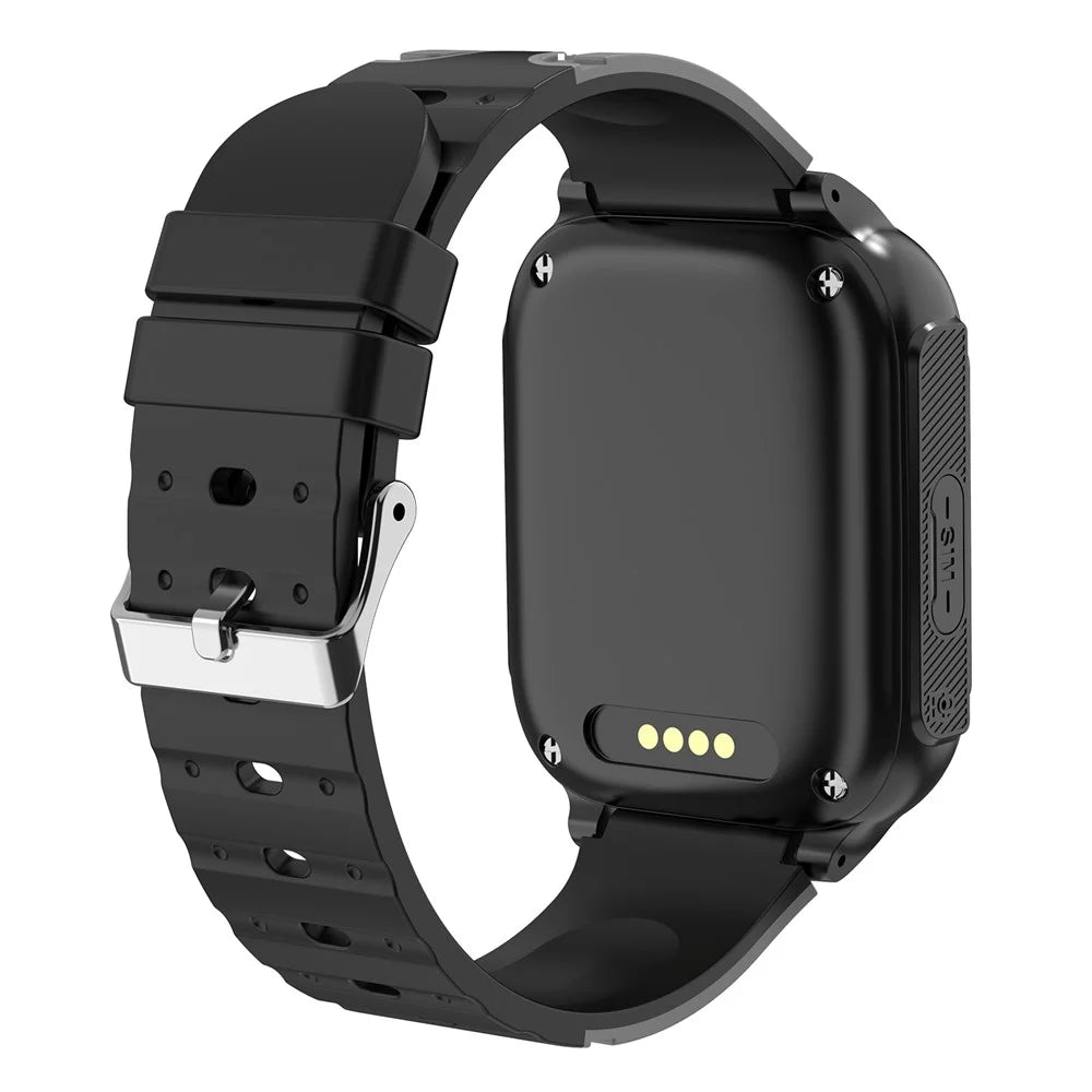 DH28 1.83 Inch Screen 4G Smart Watch for Kids GPS Locator SOS Calling Wristwatch (Europe  /  Asia  /  Africa Version) - Black - 4