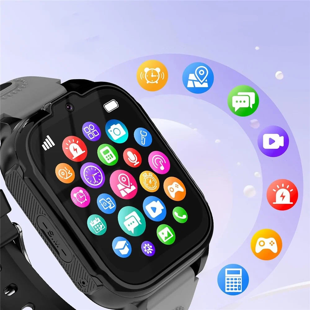 DH28 1.83 Inch Screen 4G Smart Watch for Kids GPS Locator SOS Calling Wristwatch (Europe  /  Asia  /  Africa Version) - Black - 7
