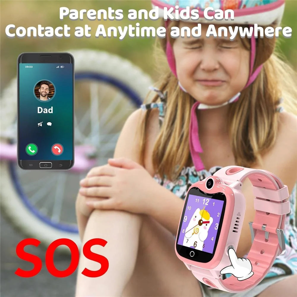 DH10 Kids GPS Smart Watch 4G Smart Watch with Call, Family Voice, SOS, IP67 Waterproof (Europe / Asia / Africa Version) - Pink - 5