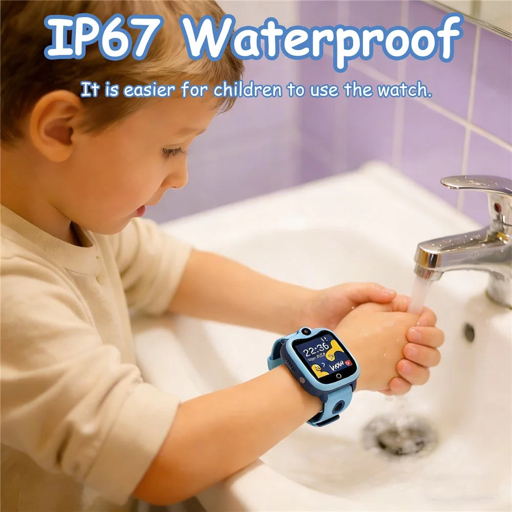 DH10 Kids GPS Smart Watch 4G Smart Watch with Call, Family Voice, SOS, IP67 Waterproof (Europe / Asia / Africa Version) - Pink - 6