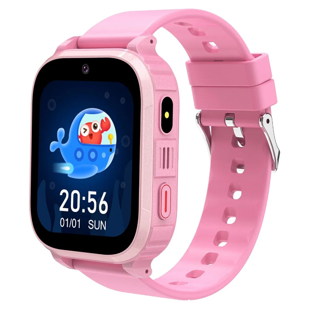 DH25 HD Camera 4G Video Call GPS Smart Watch for Kids 1.83 Inch IPS Screen SOS Emergency Wristwatch (Europe  /  Asia  /  Africa Version) - Pink - 1